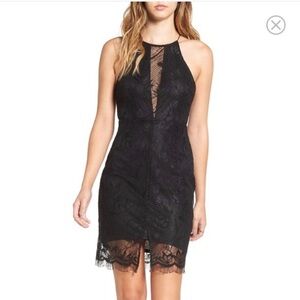 Astr Black Lace Dress